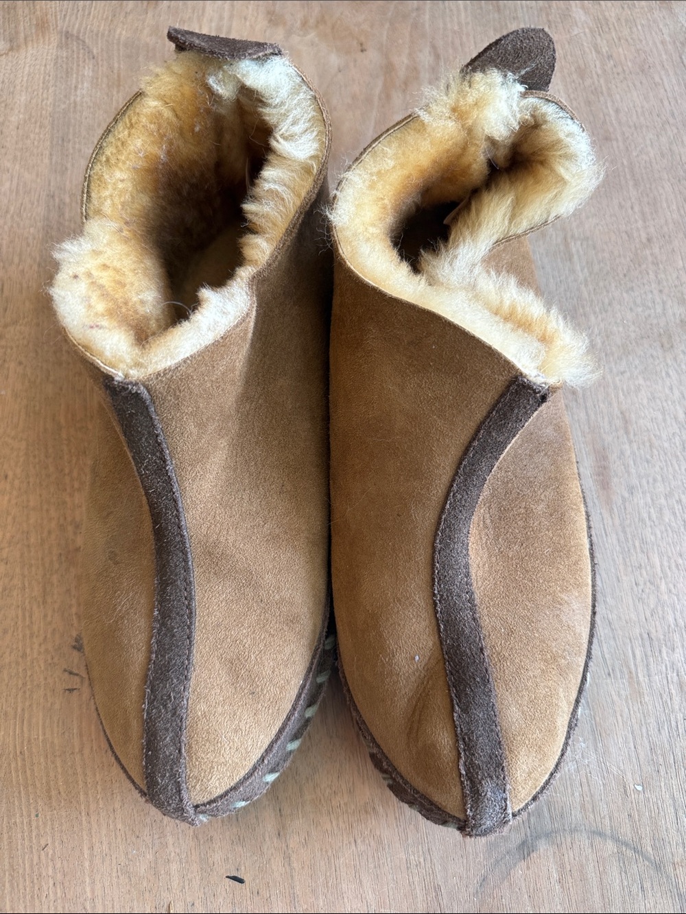 Cabela's Sz 10 Brown Suede Shearling-Lined Women’s Slipper Boots Cozy Comfort